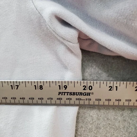 Hollister Women‎ Sweater Medium Blue Logo Embroidered Long Sleeve Crew Neck - Picture 6 of 10